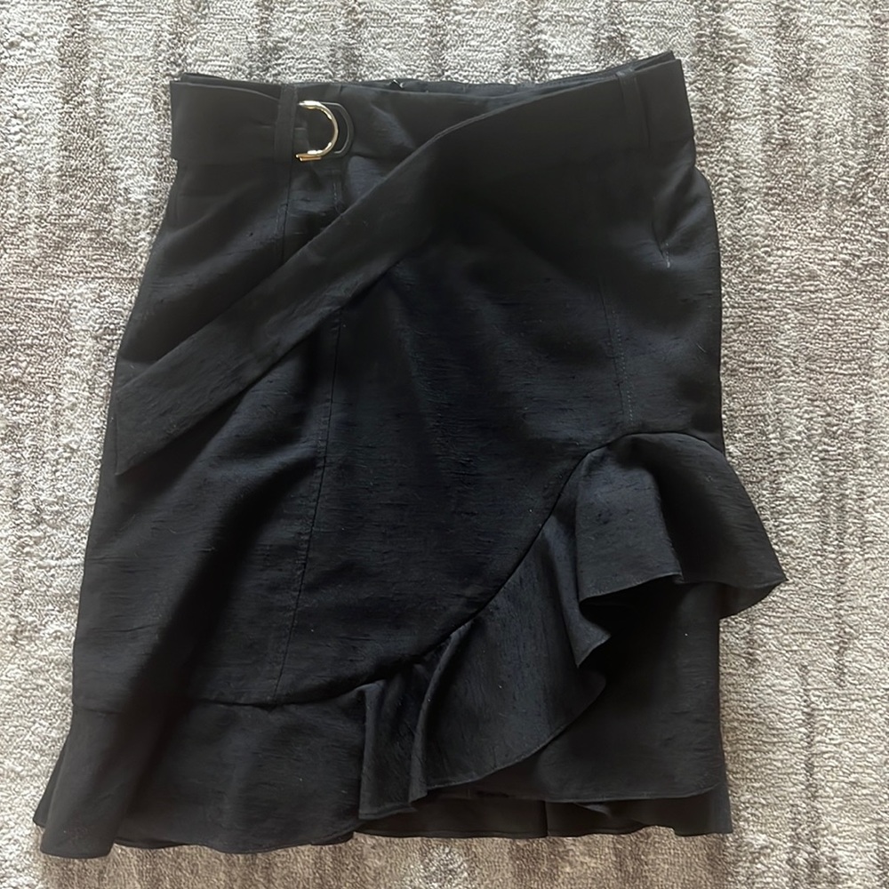 Sandro Short Skirt- Black. Size 0.